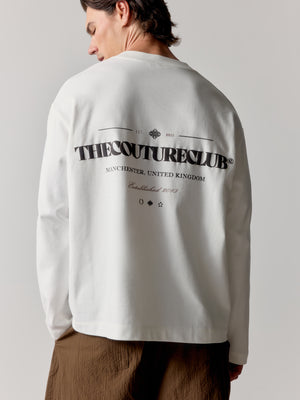 COPYRIGHT LONG SLEEVE T-SHIRT - OFF WHITE BROWN