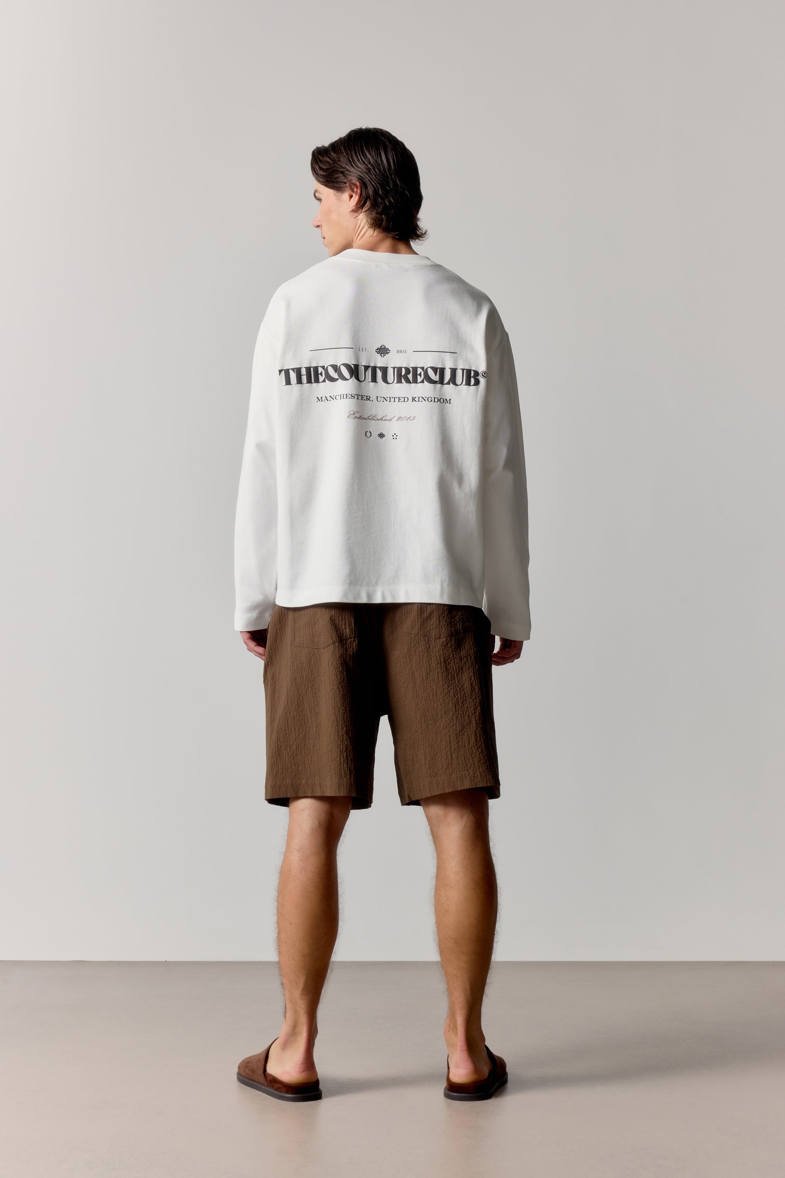 COPYRIGHT LONG SLEEVE T-SHIRT - OFF WHITE BROWN
