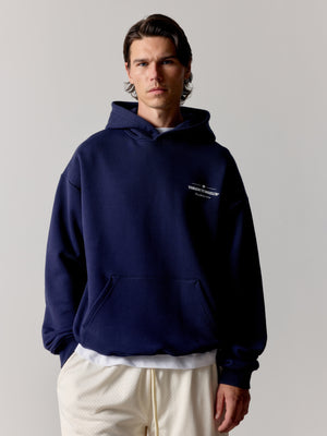 MULTI FONT GRAPHIC HOODIE - NAVY