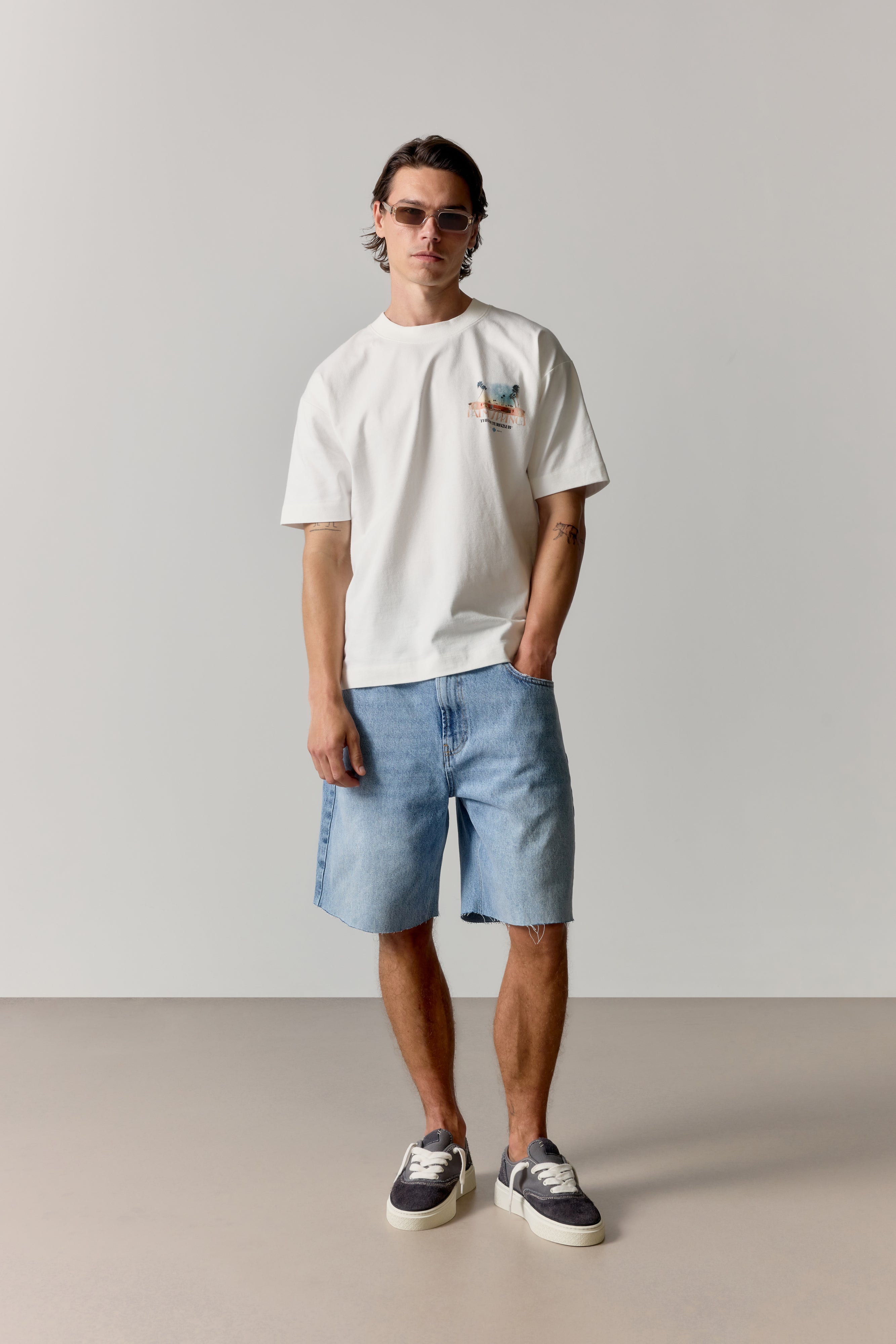 ART DECO PALM SPRINGS T-SHIRT - OFF WHITE