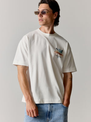 ART DECO PALM SPRINGS T-SHIRT - OFF WHITE