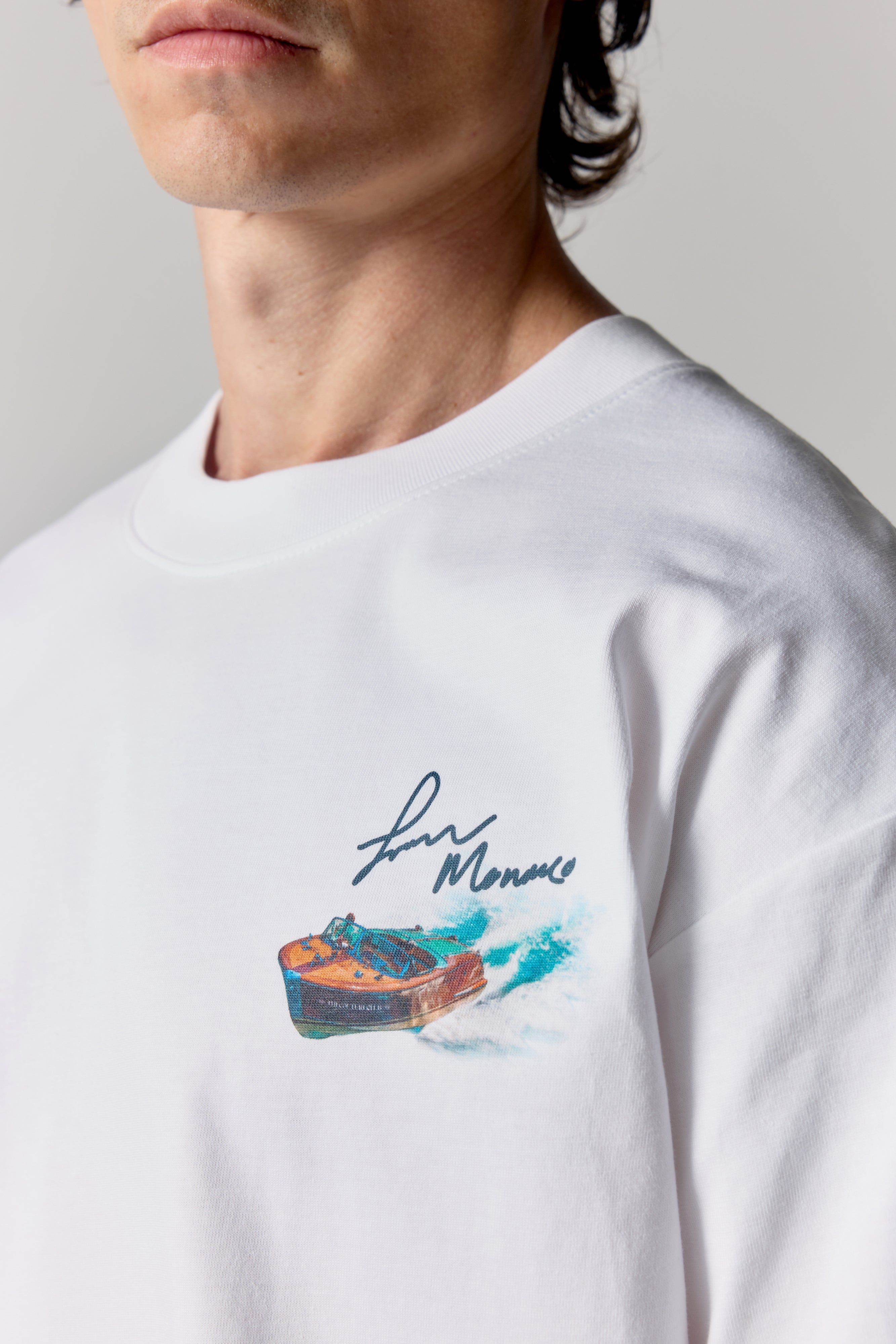 MONACO WITH LOVE GRAPHIC T-SHIRT - WHITE