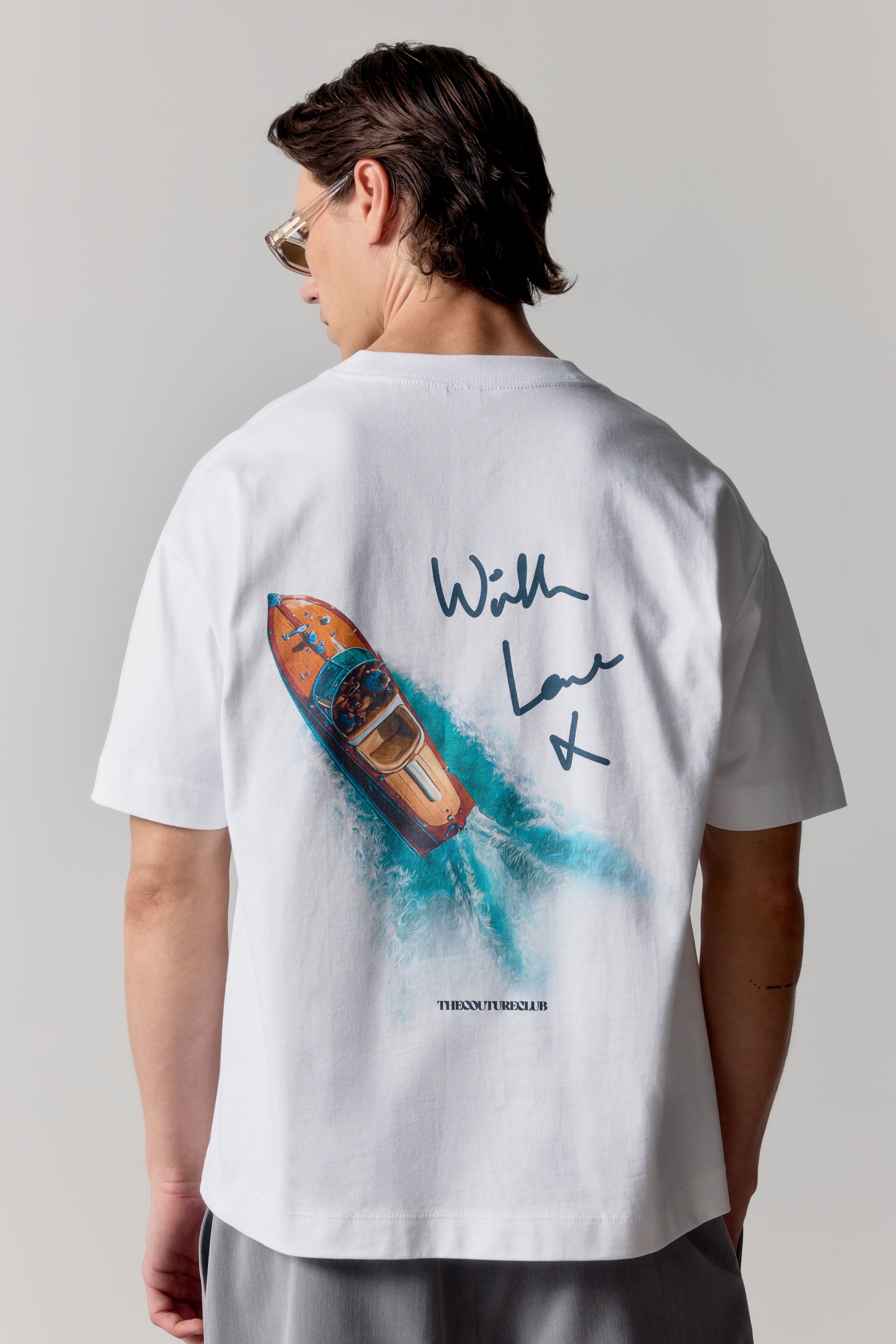 MONACO WITH LOVE GRAPHIC T-SHIRT - WHITE