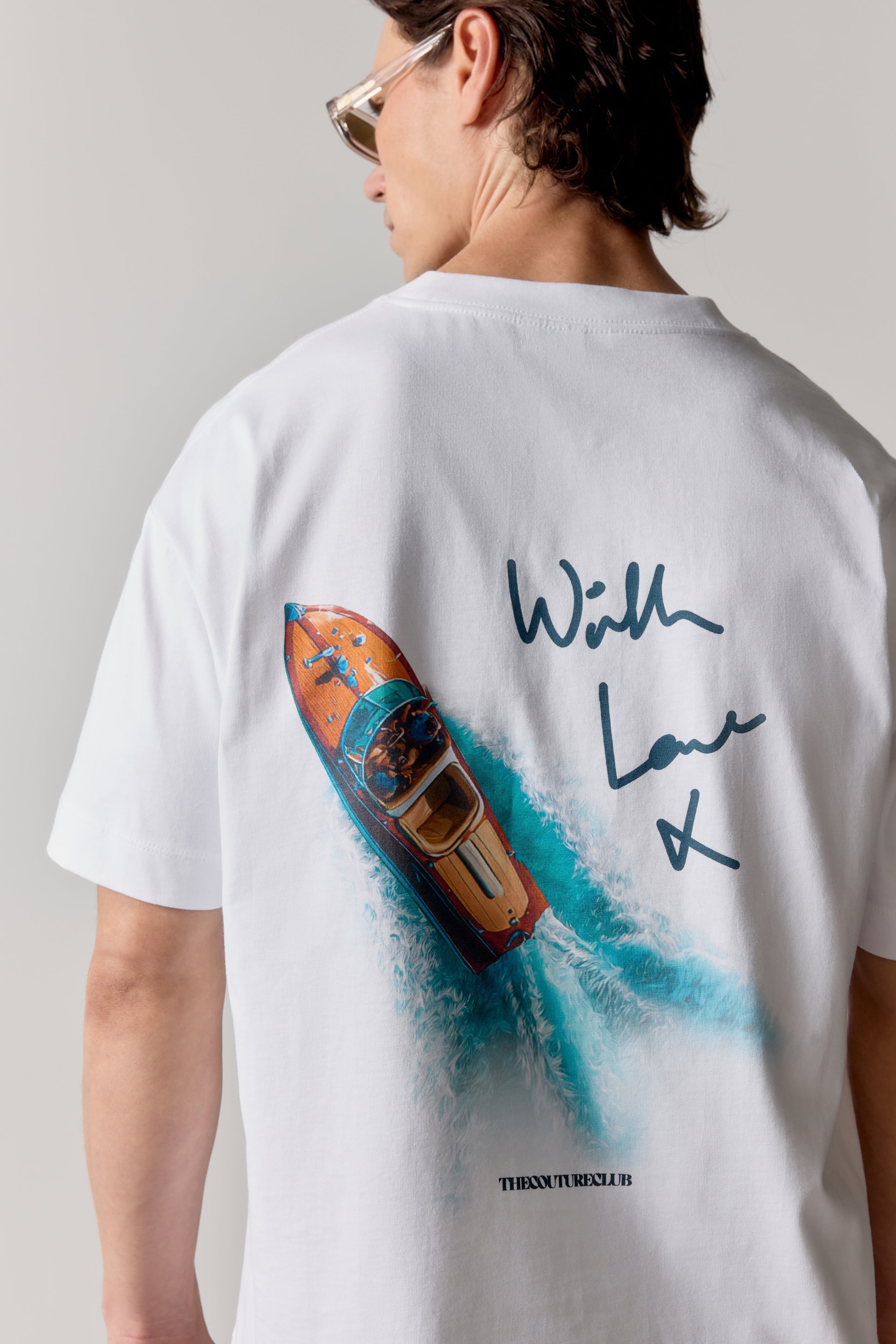 MONACO WITH LOVE GRAPHIC T-SHIRT - WHITE