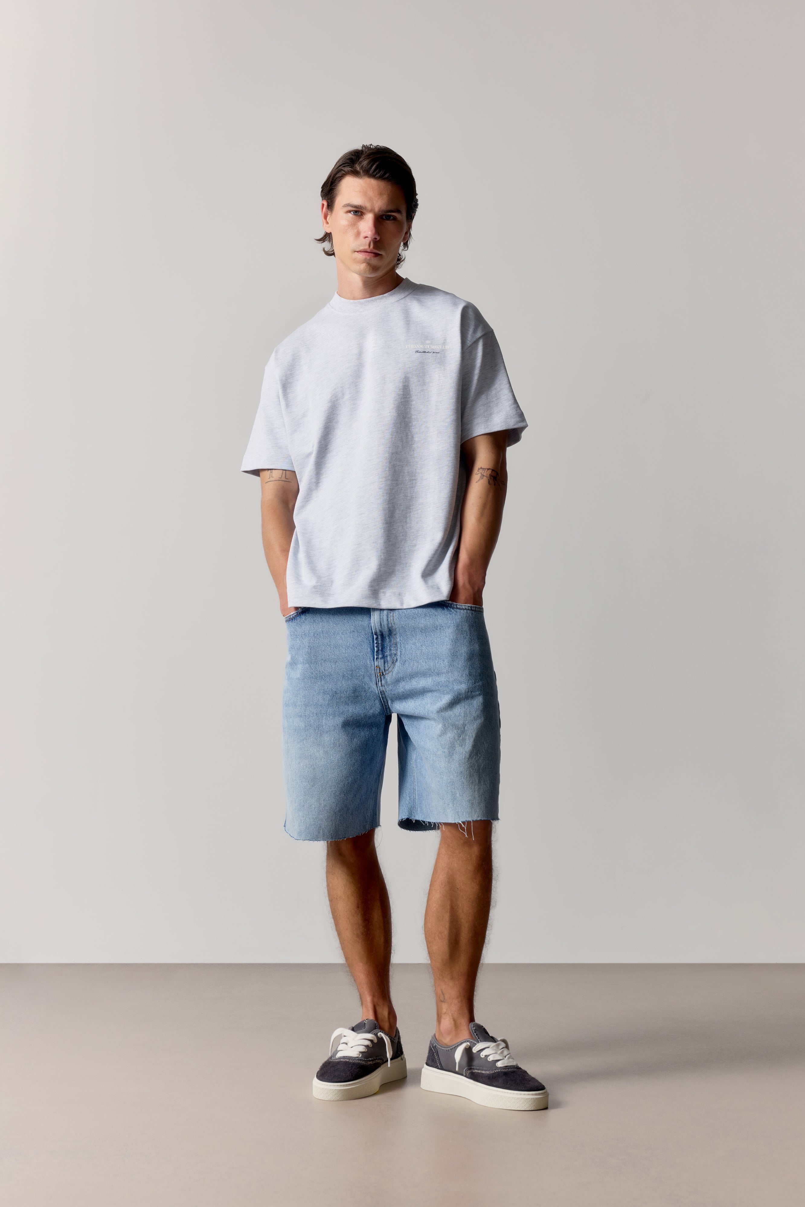 COPYRIGHT MULTI GRAPHIC T-SHIRT - GREY WHITE