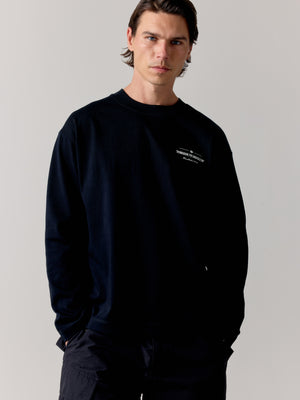 COPYRIGHT LONG SLEEVE T-SHIRT - BLACK WHITE