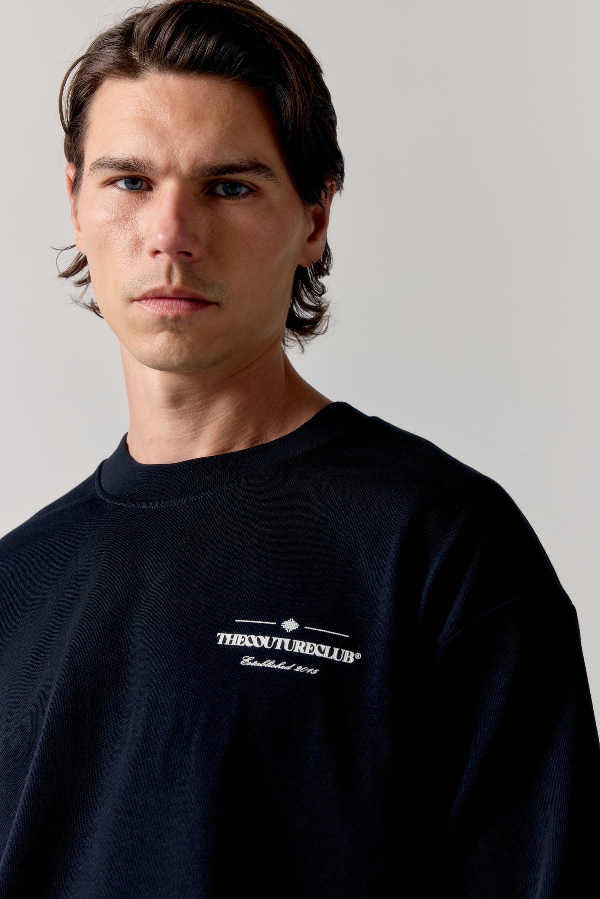 COPYRIGHT LONG SLEEVE T-SHIRT - BLACK WHITE