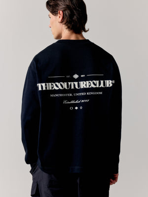 COPYRIGHT LONG SLEEVE T-SHIRT - BLACK WHITE
