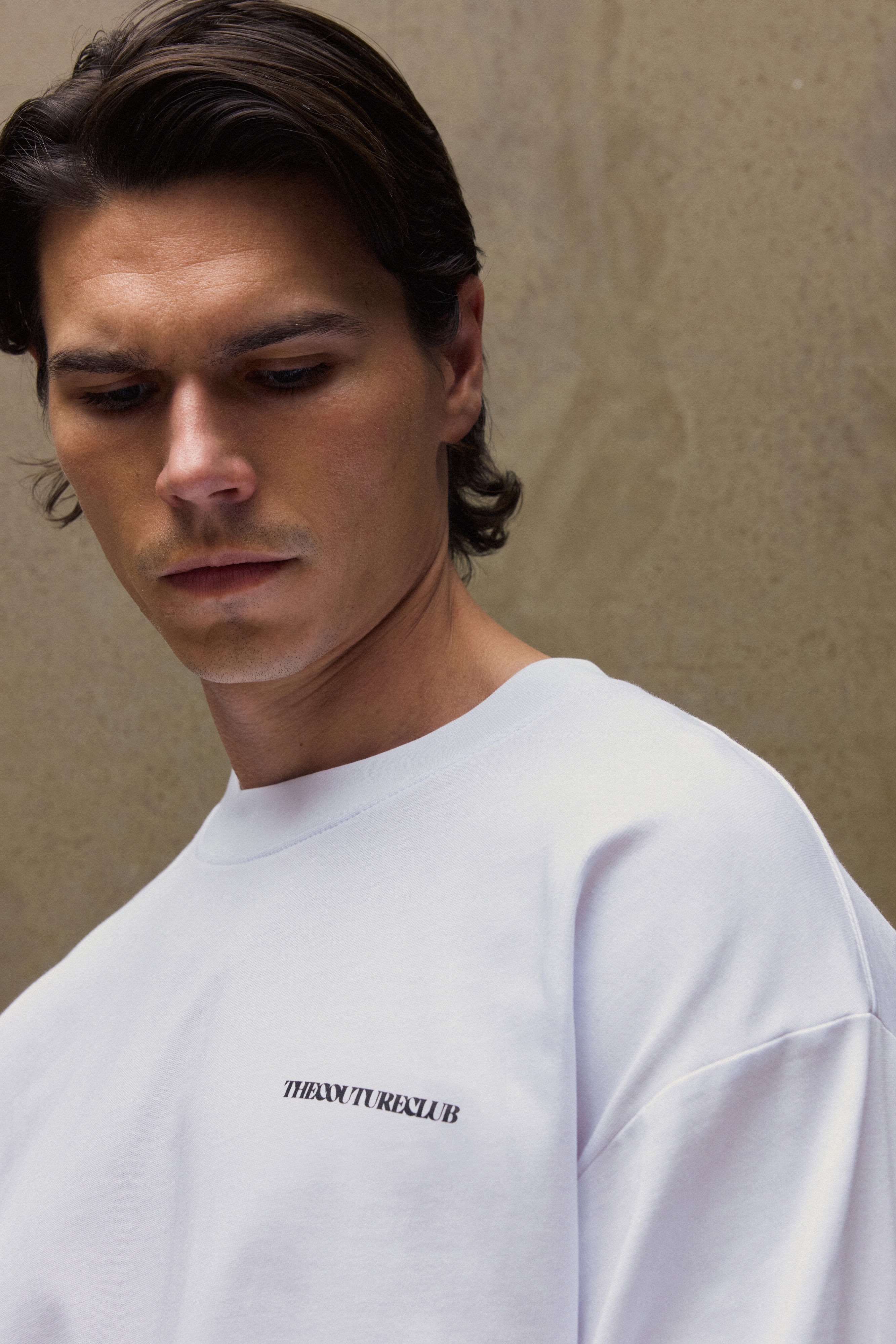 COPYRIGHT PRINT LONG SLEEVE T-SHIRT - WHITE 