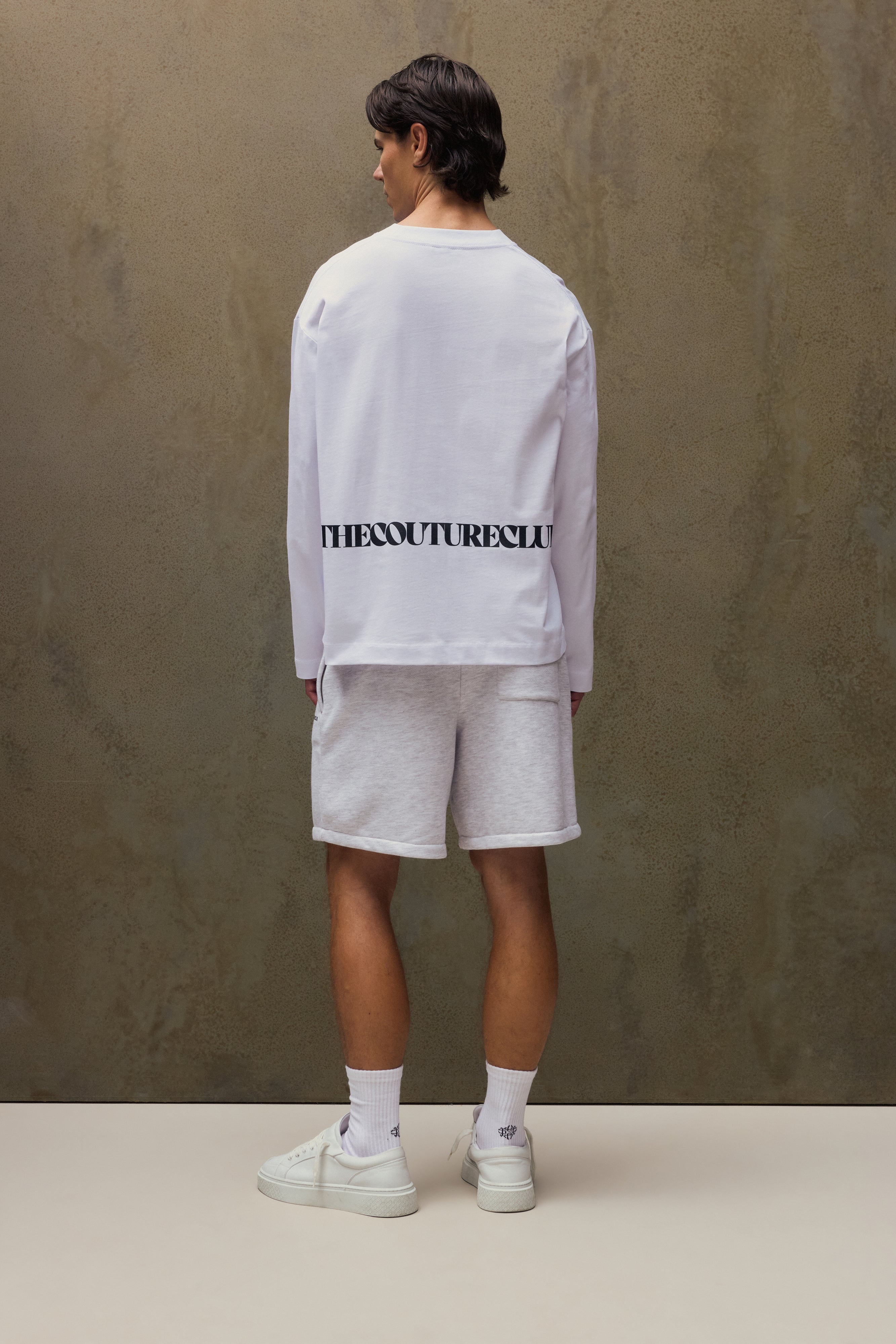 COPYRIGHT PRINT LONG SLEEVE T-SHIRT - WHITE 