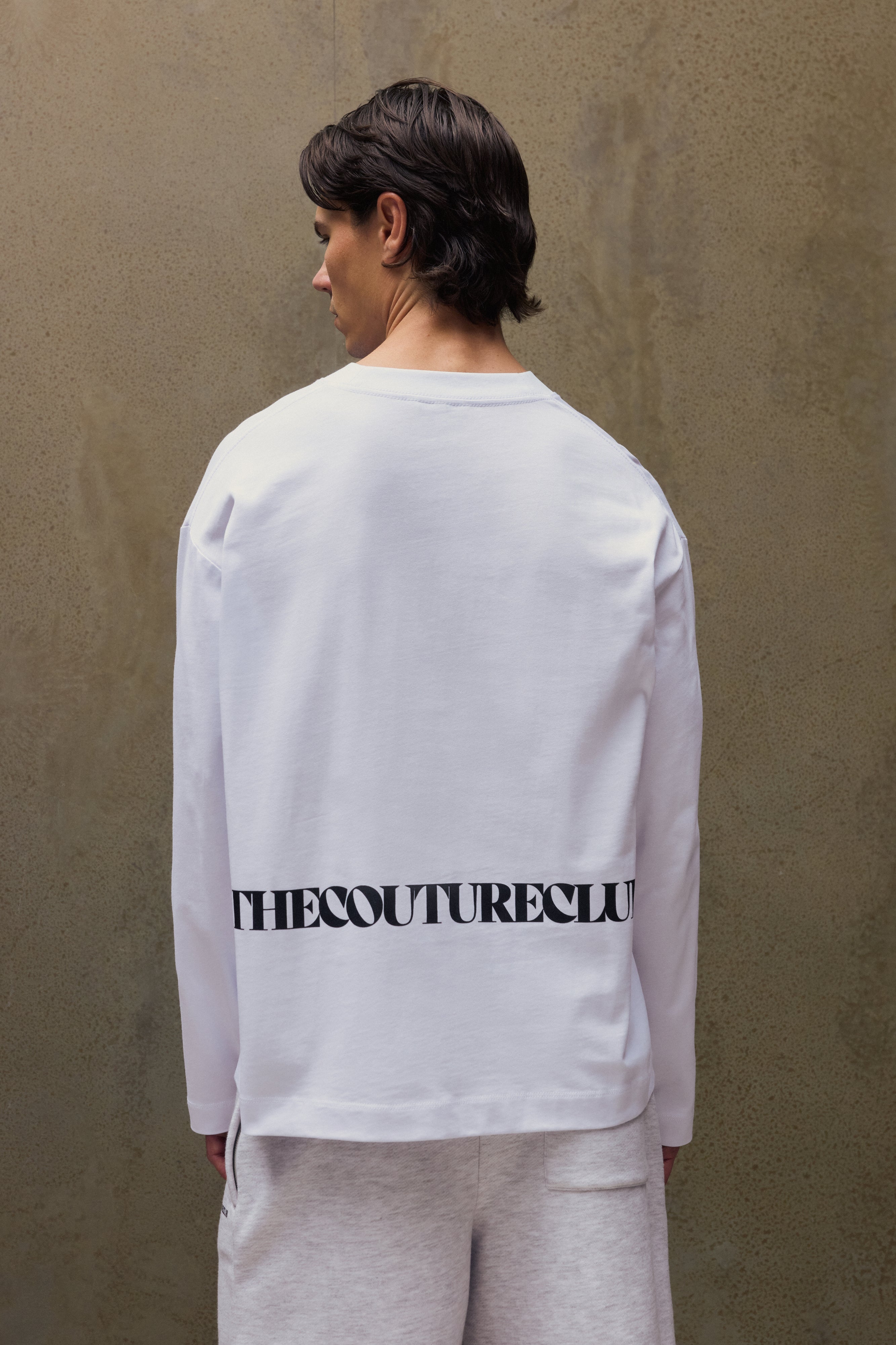 COPYRIGHT PRINT LONG SLEEVE T-SHIRT - WHITE 