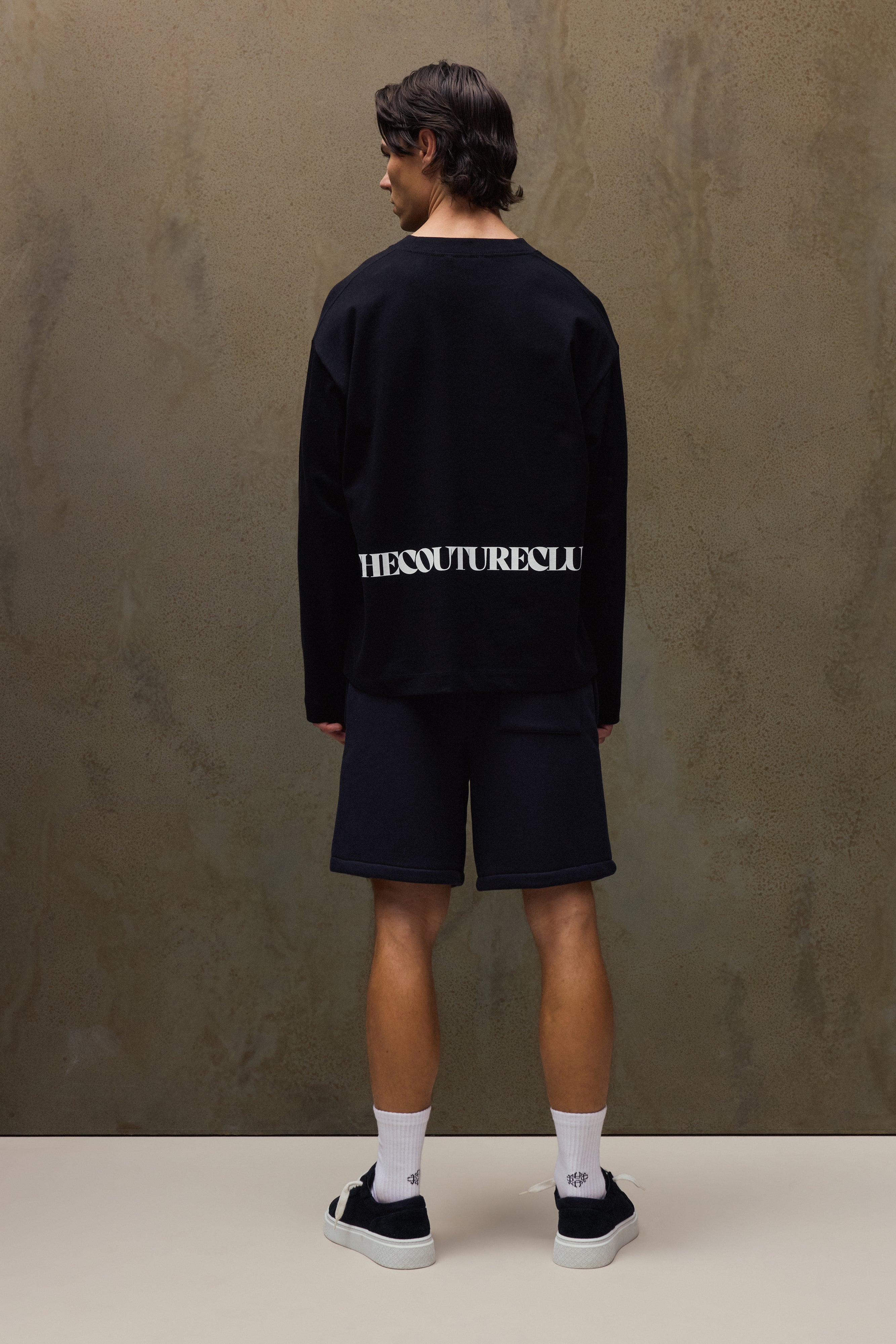 COPYRIGHT PRINT LONG SLEEVE T-SHIRT - BLACK