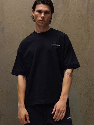 COPYRIGHT GRAPHIC PRINT T-SHIRT - BLACK