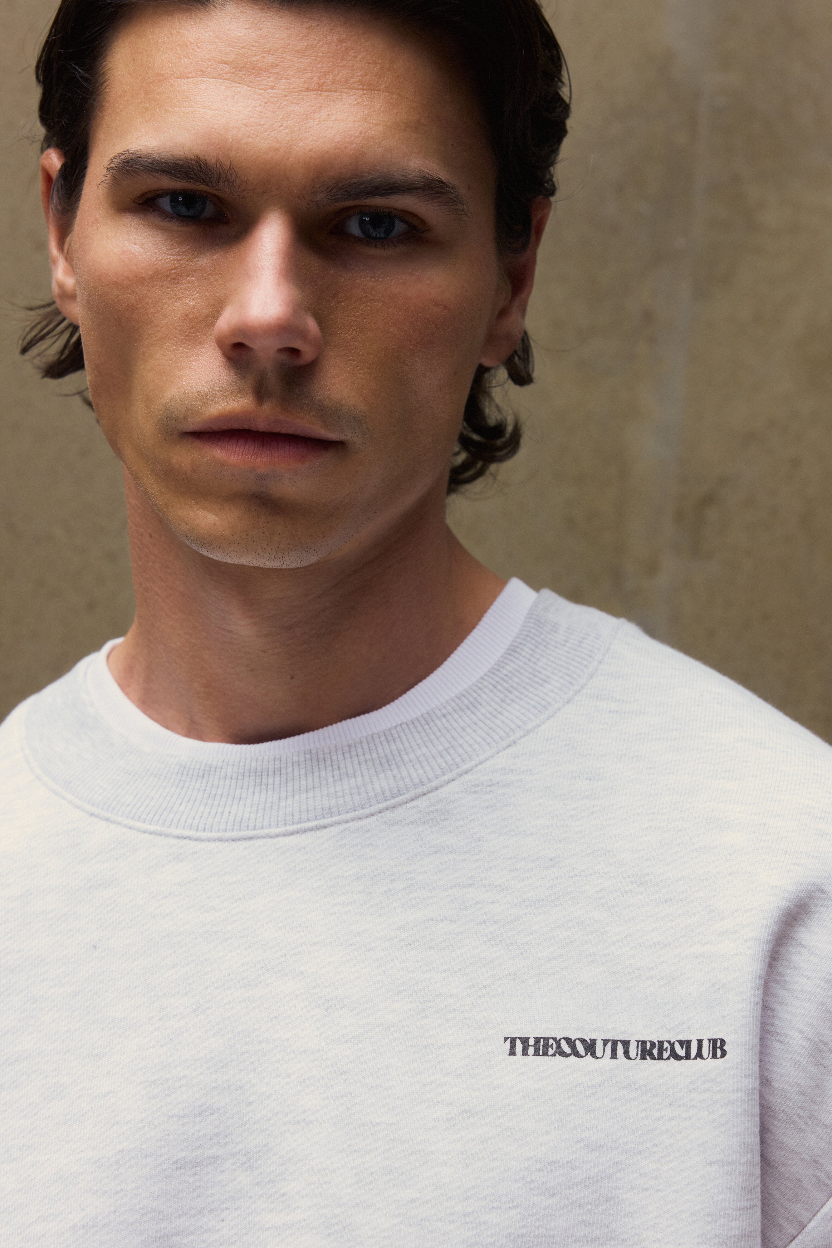 COPYRIGHT RELAXED CREW - GREY MARL