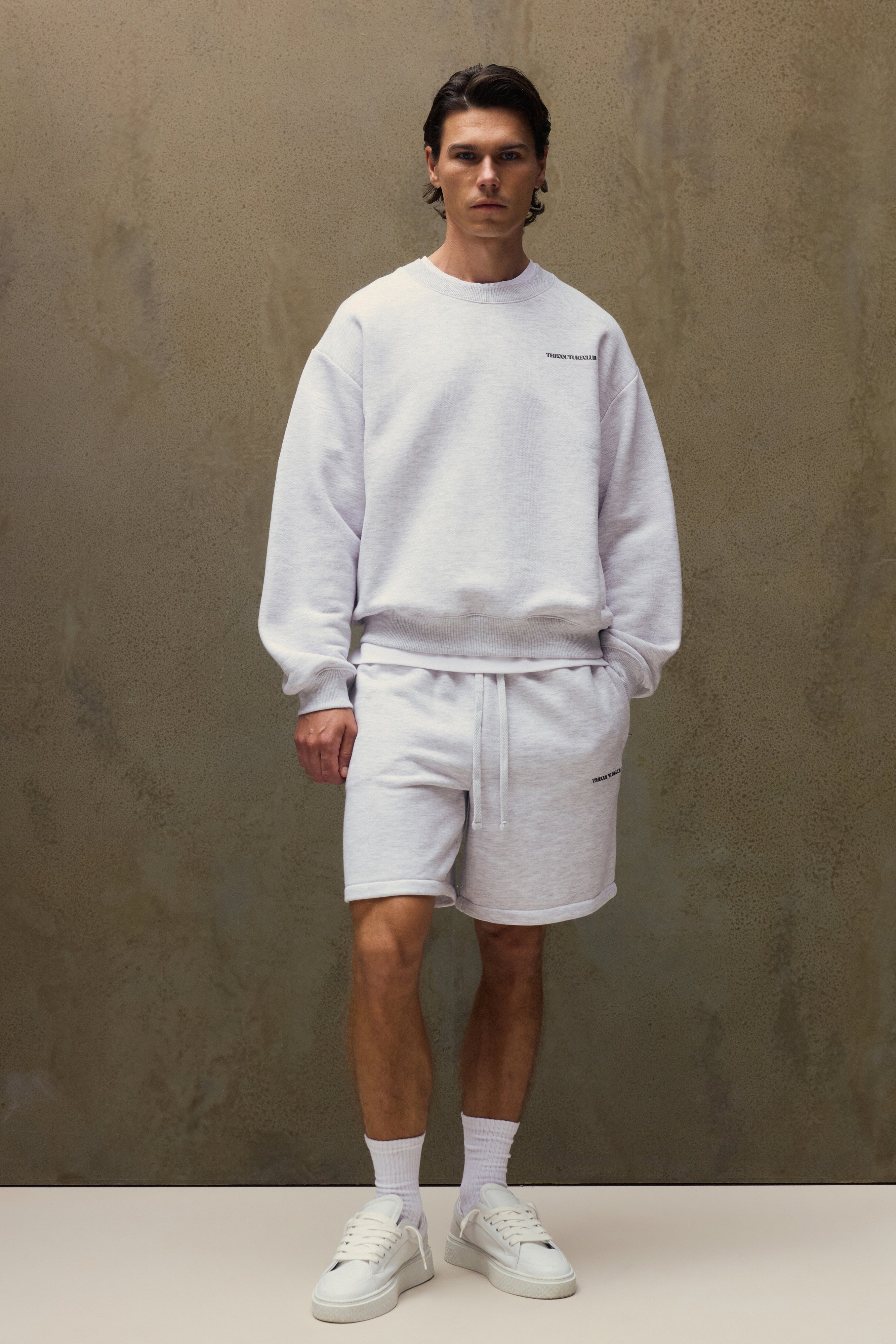 COPYRIGHT RELAXED CREW - GREY MARL