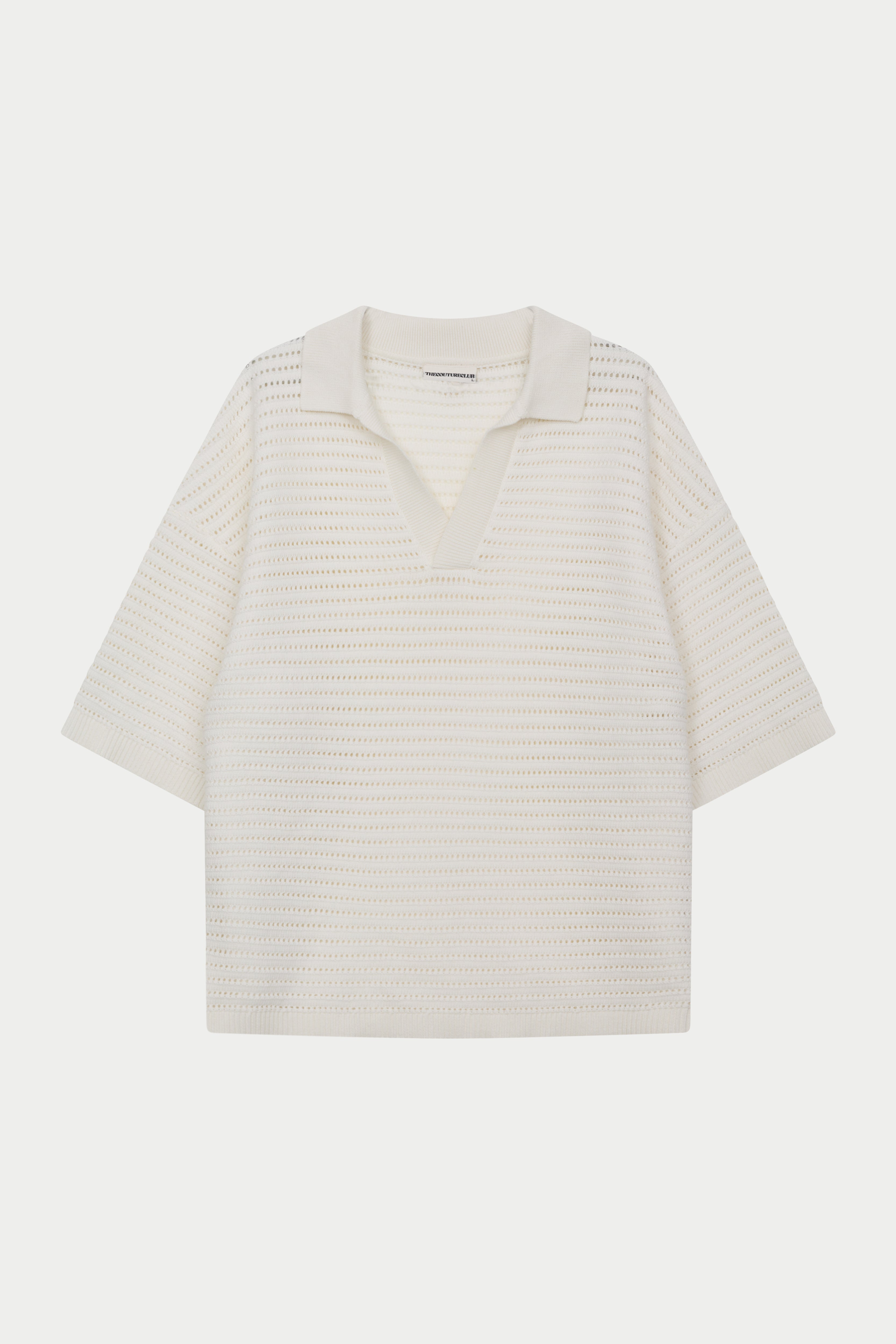 KNITTED POLO SHIRT - WHITE