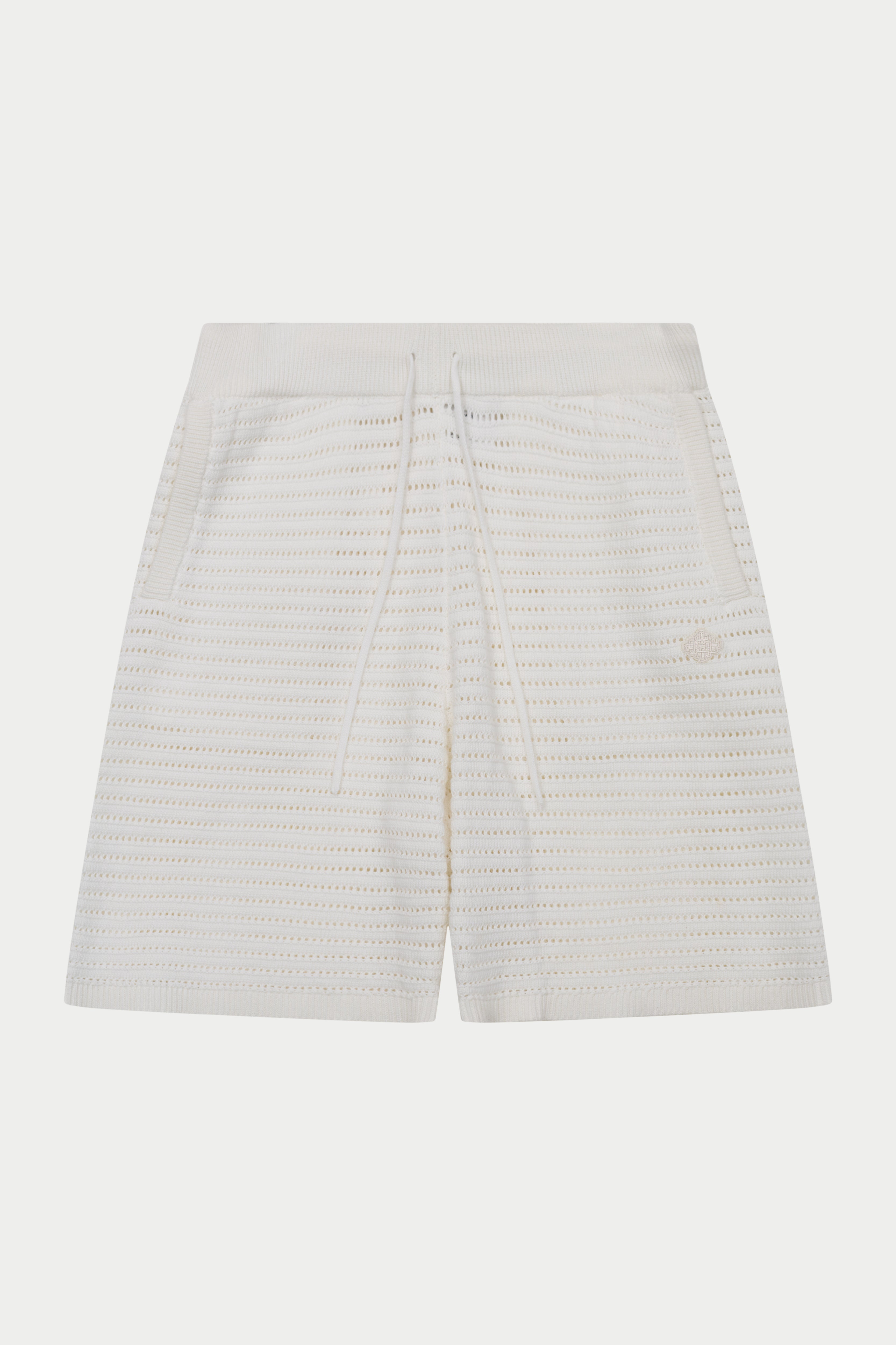 KNITTED SHORTS - WHITE