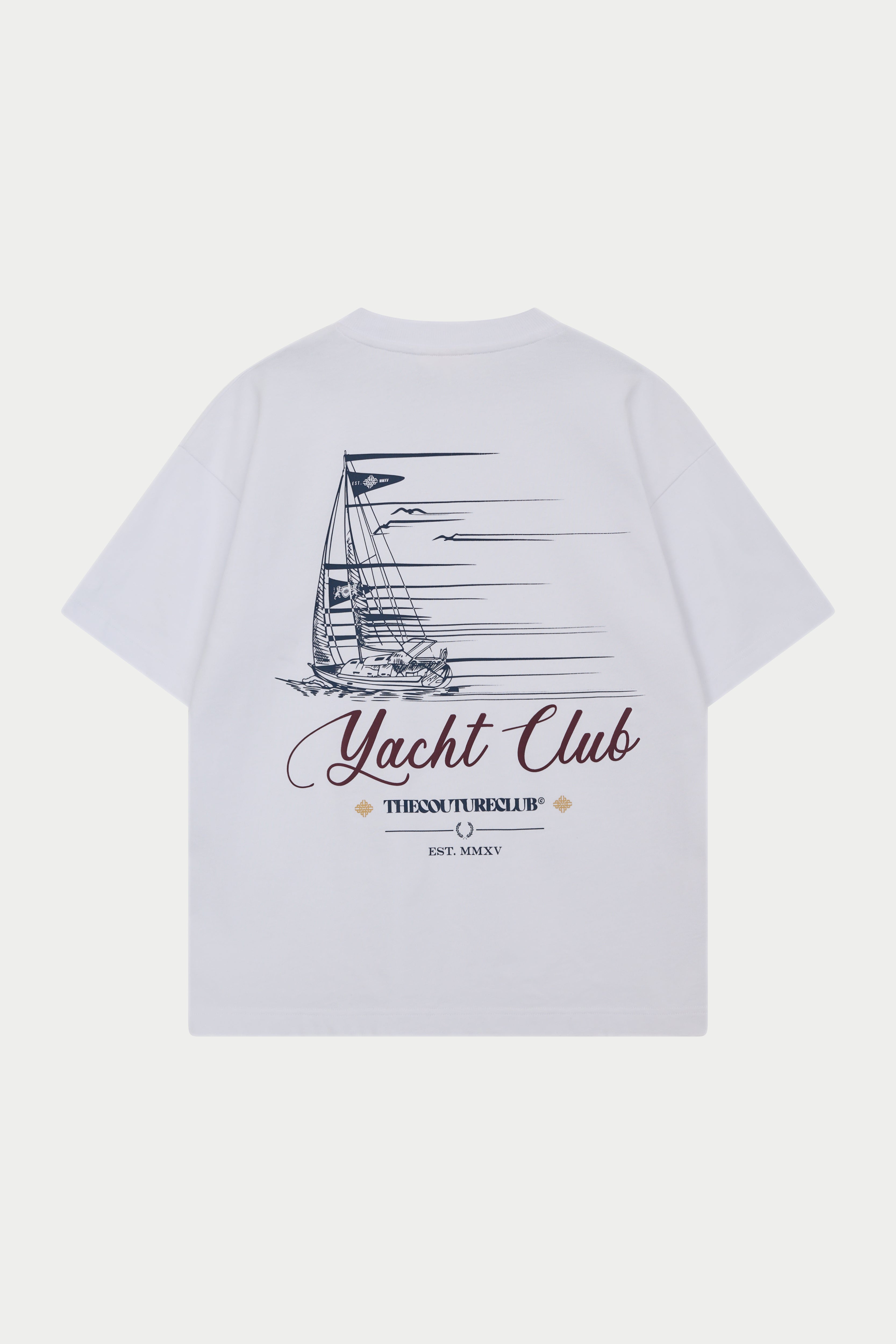 YACHT CLUB GRAPHIC T-SHIRT - WHITE | The Couture Club