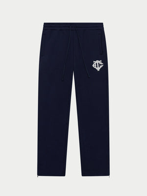 HEAVYWEIGHT MONOGRAM APPLIQUE EMBLEM JOGGERS - NAVY