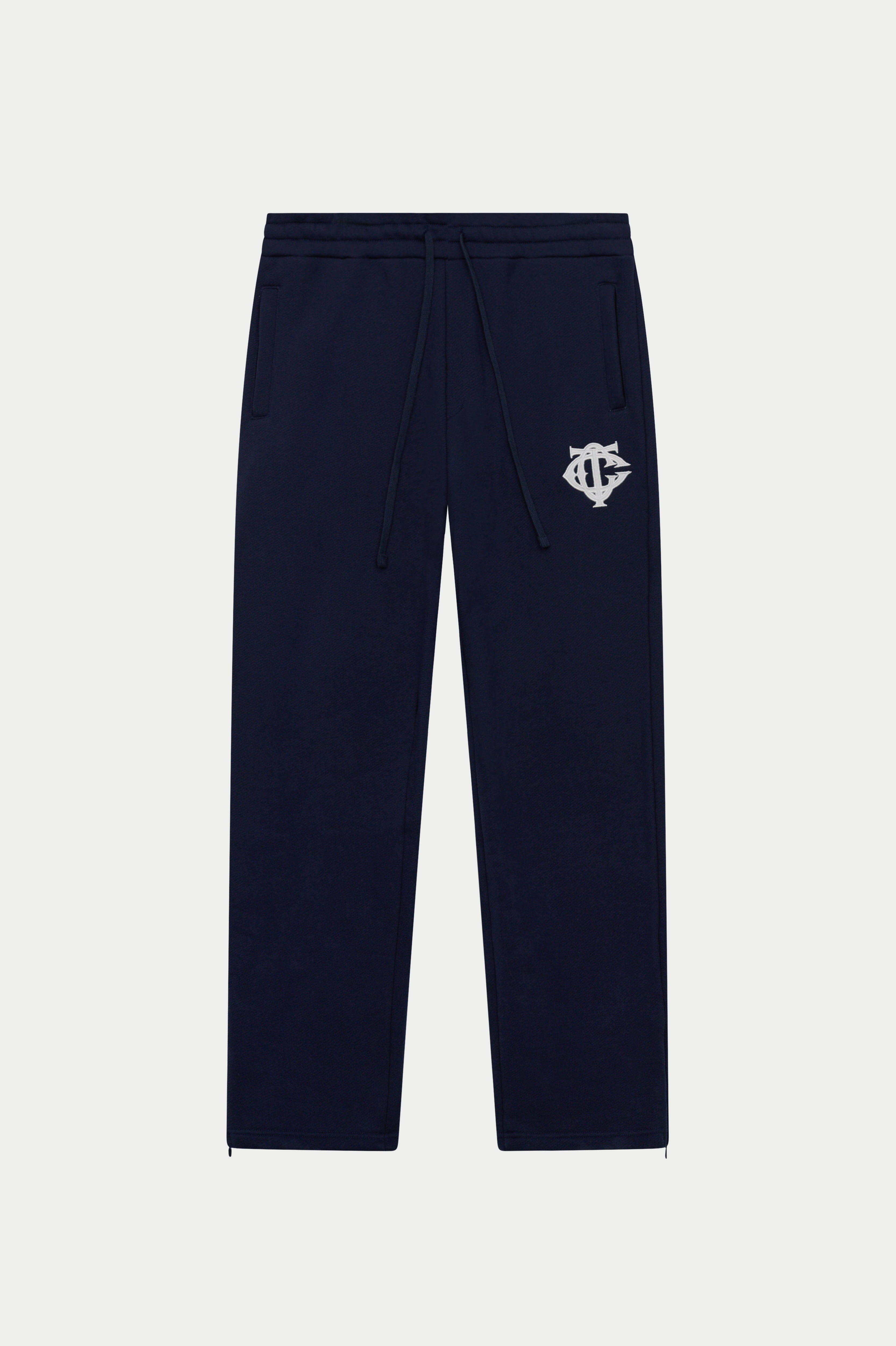HEAVYWEIGHT MONOGRAM APPLIQUE EMBLEM JOGGERS - NAVY