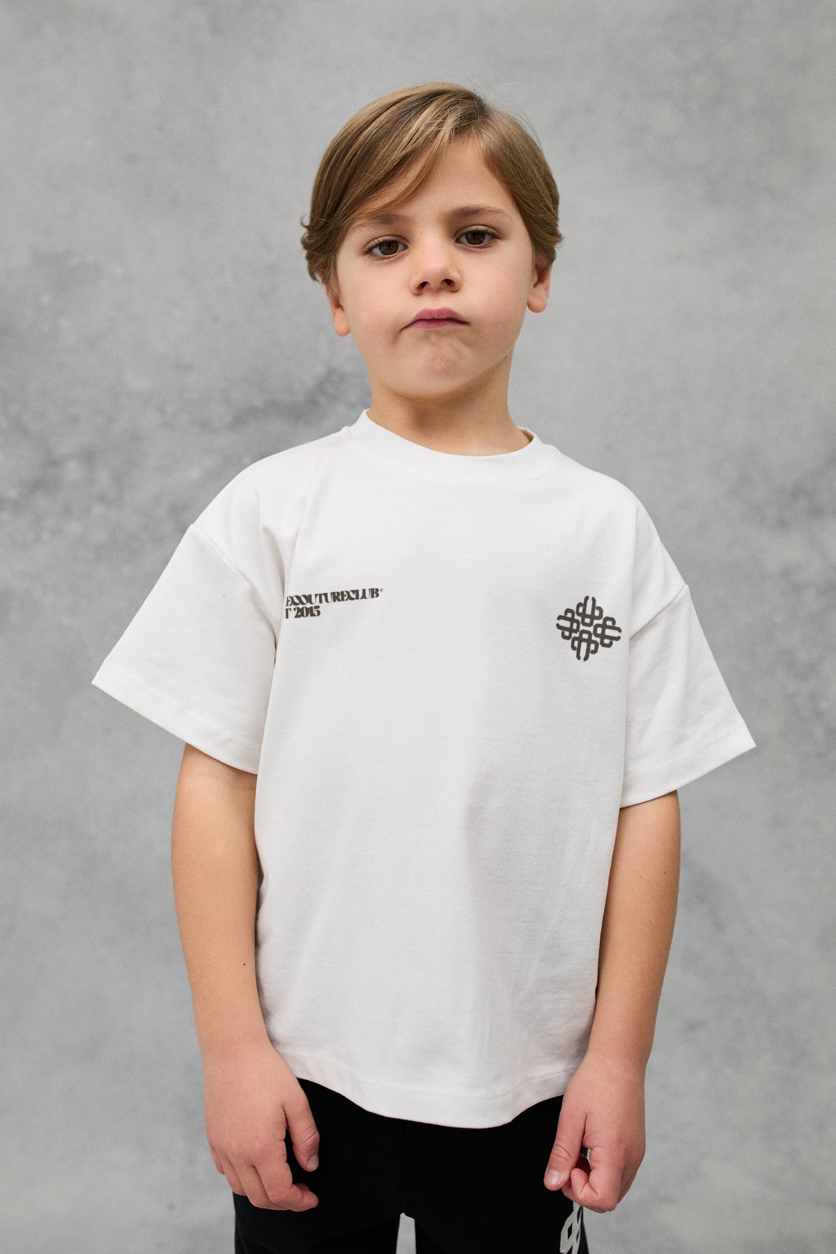 JNR BLURRED GRAPHIC EMBLEM T-SHIRT - OFF WHITE