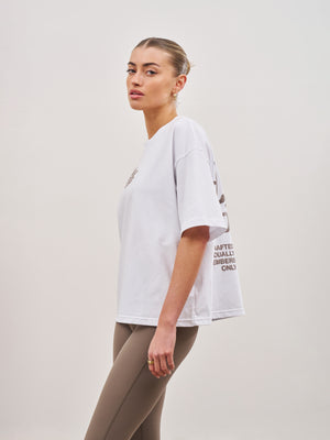 COCOA MULTI FONT RELAXED T-SHIRT - WHITE