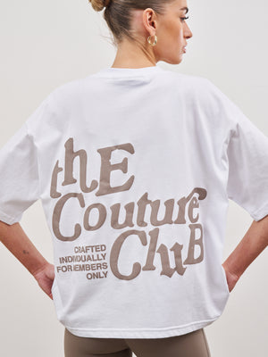 MULTI FONT RELAXED T-SHIRT - COCOA