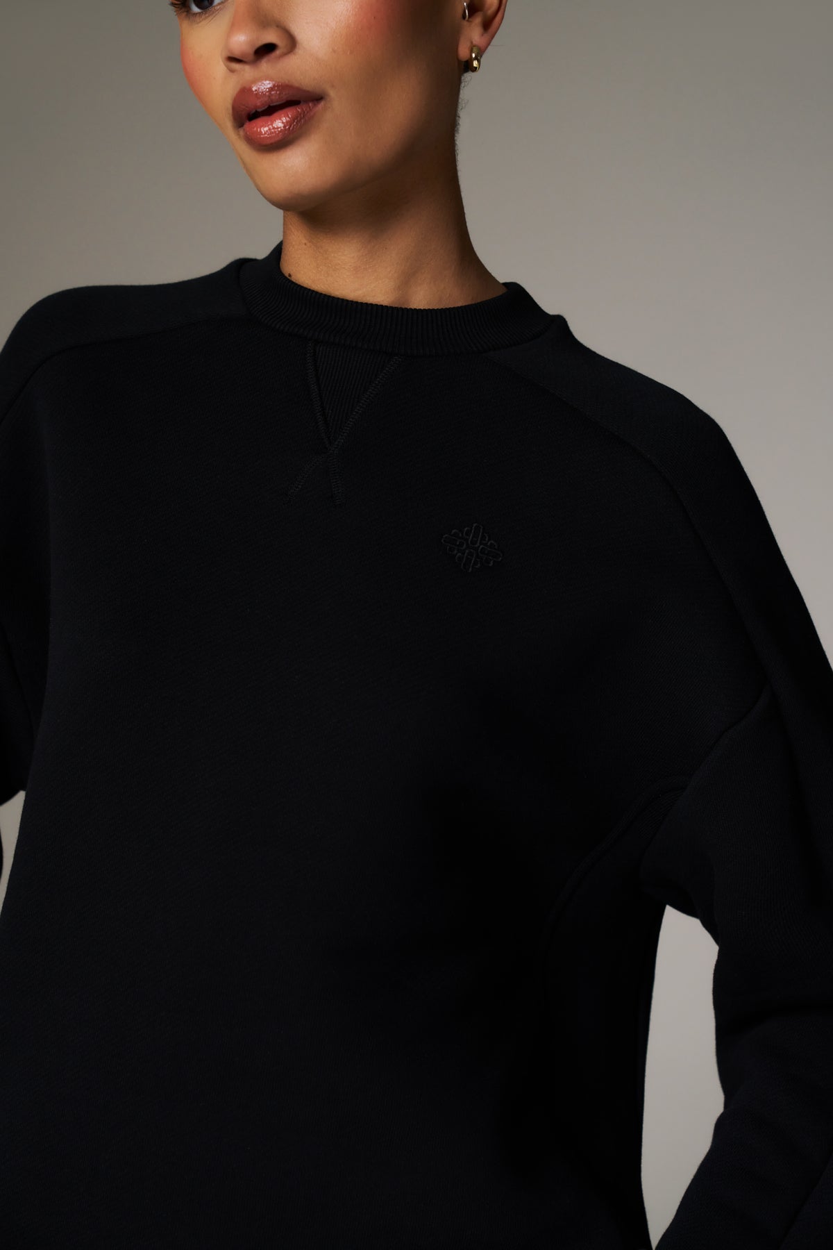 LAUNDERED CLASSICS SEAM DETAIL SWEATSHIRT - WASHED BLACK
