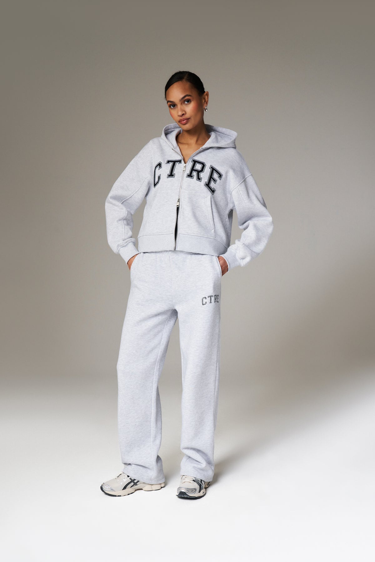 CTRE WIDE LEG JOGGERS - GREY MARL