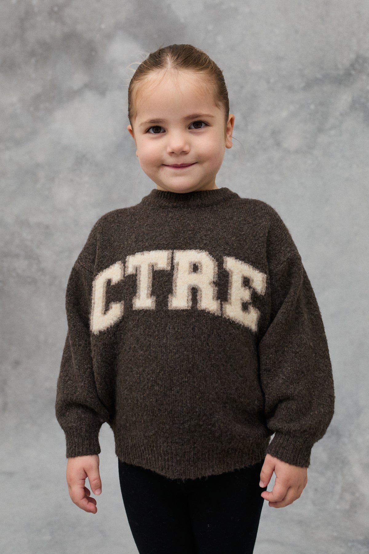 Kids Ctre Knitted Sweatshirt - Brown