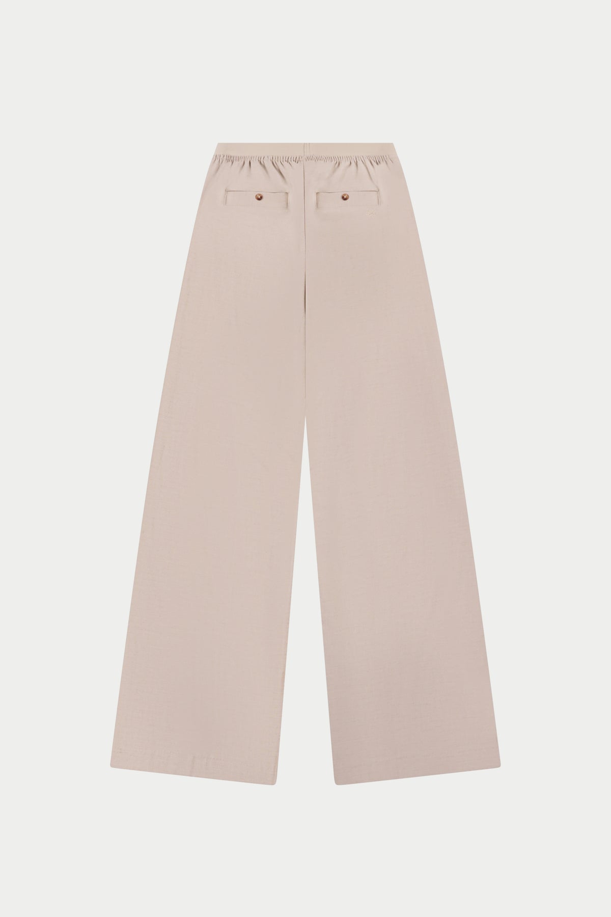 TAILORED WAISTBAND DETAIL TROUSERS - BEIGE