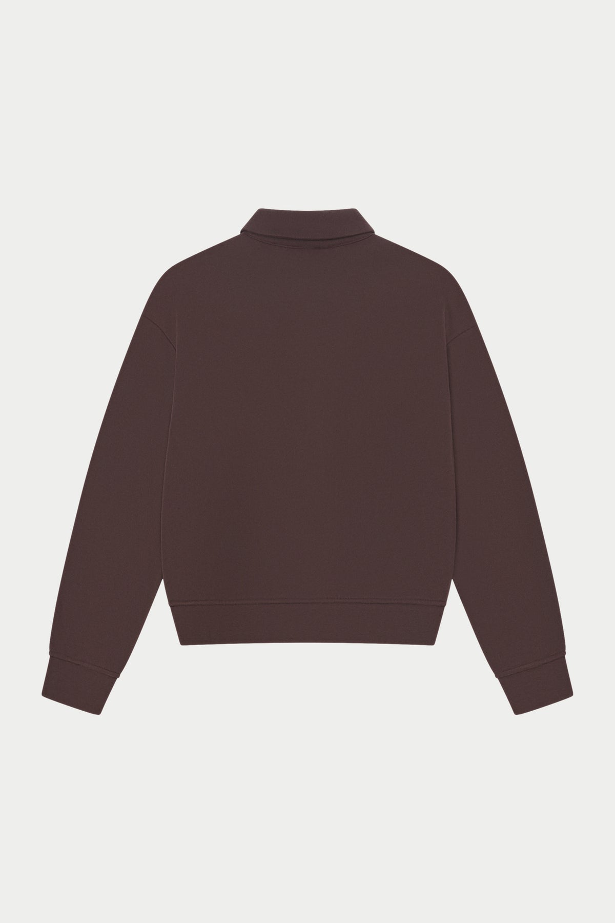 EMBLEM EMBROIDERED RUGBY POLO - CHOCOLATE