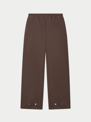 BARREL LEG SHELL TROUSERS - BROWN