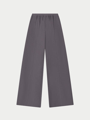 TAILORED WAISTBAND DETAIL TROUSERS - GREY