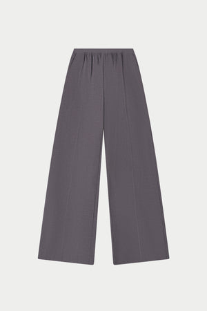 TAILORED WAISTBAND DETAIL TROUSERS - GREY