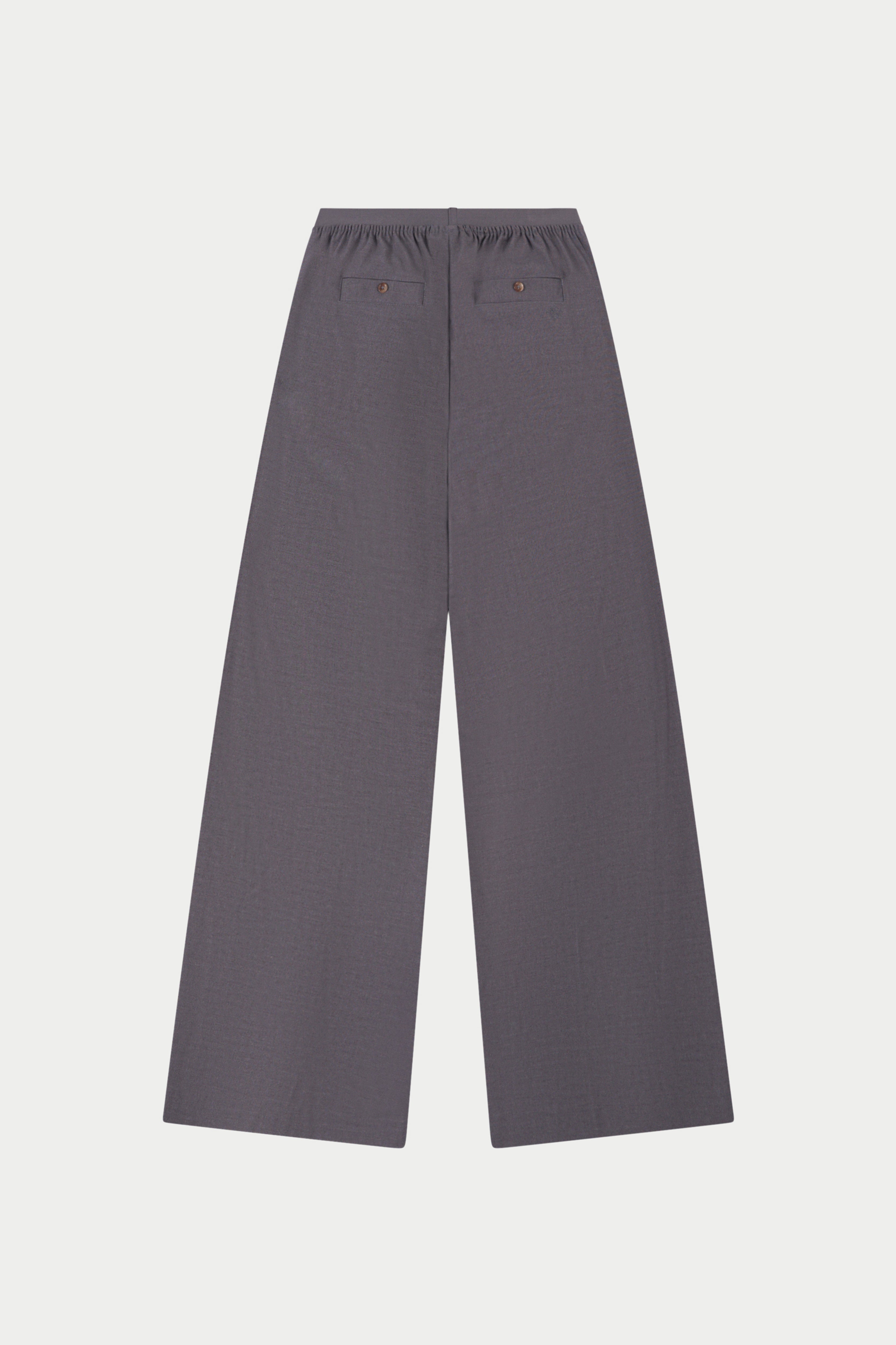 TAILORED WAISTBAND DETAIL TROUSERS - GREY