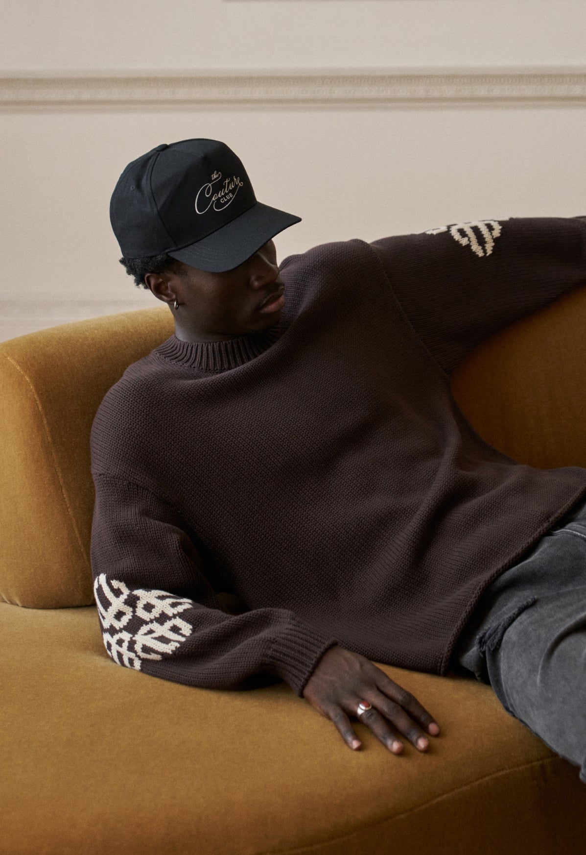 LAUNDERED CLASSICS POLO SWEATSHIRT - WASHED BLACK | The Couture Club