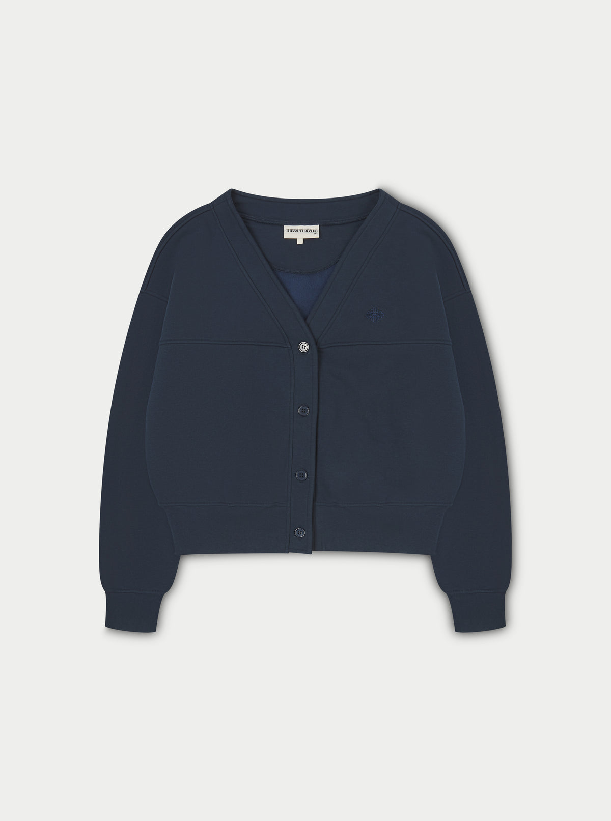 Oversized Jersey Cardigan - Navy