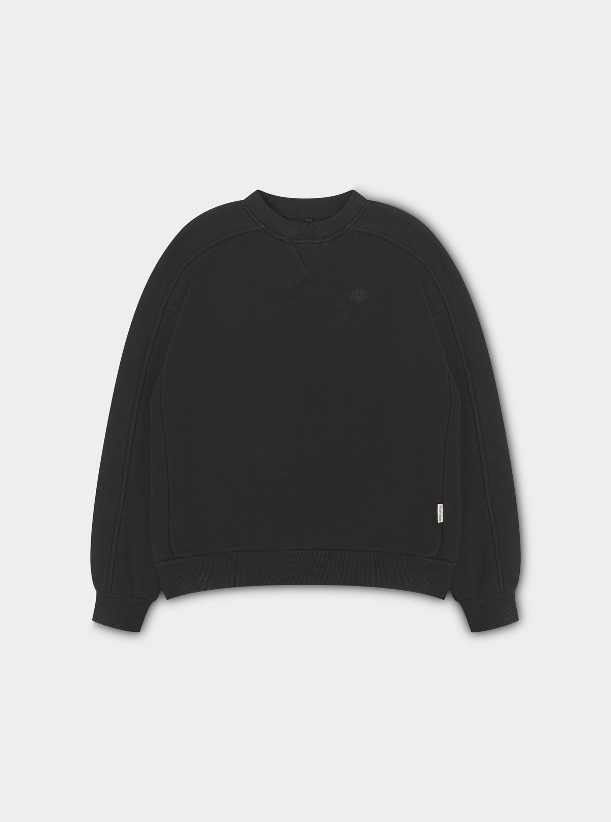 LAUNDERED CLASSICS SEAM DETAIL SWEATSHIRT - WASHED BLACK