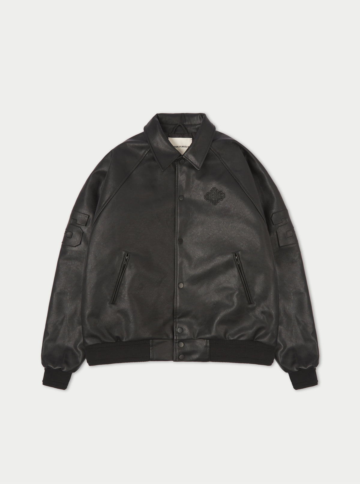 Embossed Bomber Jacket - Black