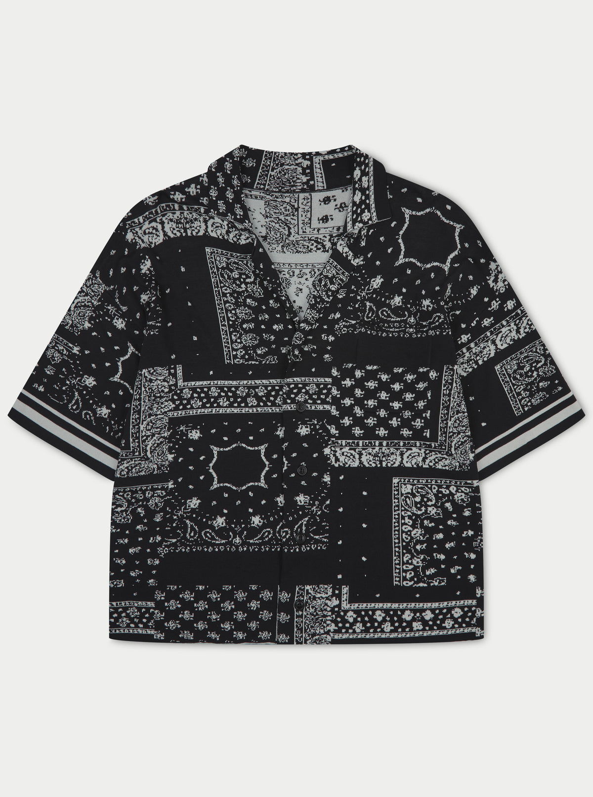 Paisley Knitted Shirt - Black