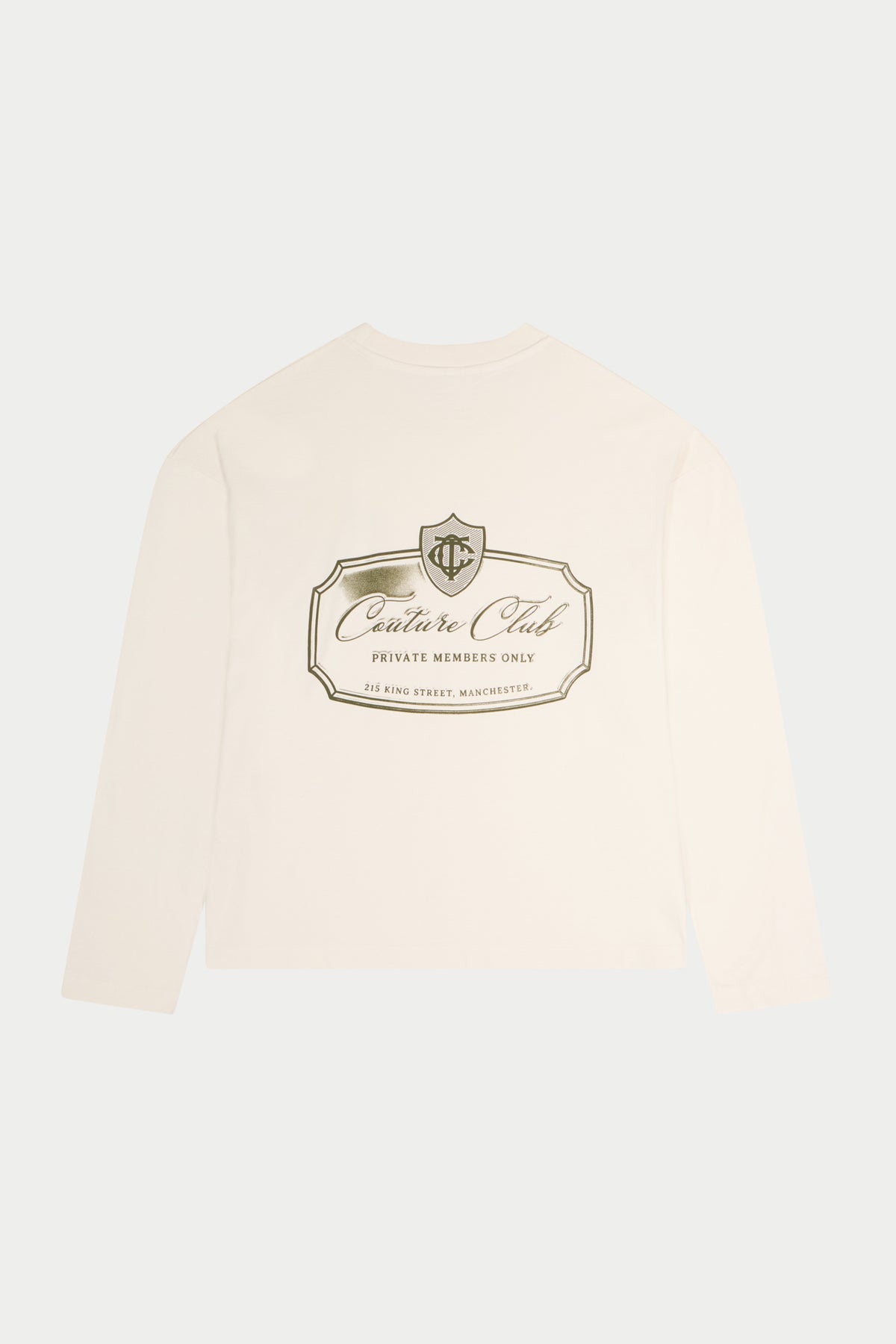PRIVATE MEMBERS CLUB LONG SLEEVE T-SHIRT - OFF WHITE