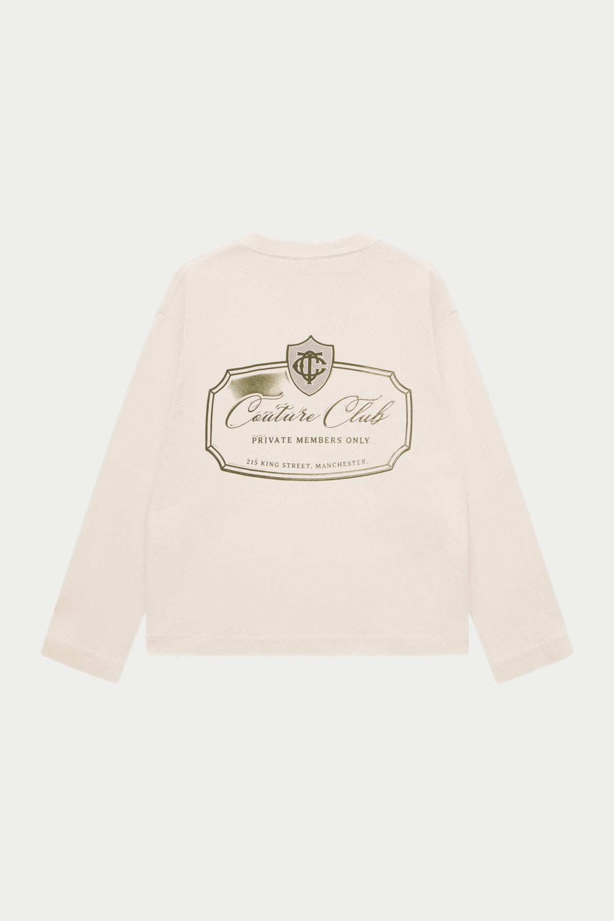 PRIVATE MEMBERS CLUB LONG SLEEVE T-SHIRT - OFF WHITE