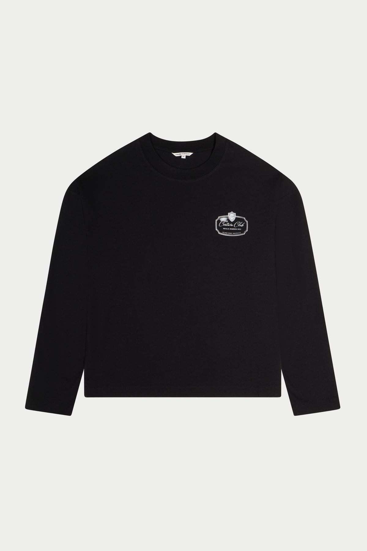 PRIVATE MEMBERS CLUB LONG SLEEVE T-SHIRT - BLACK