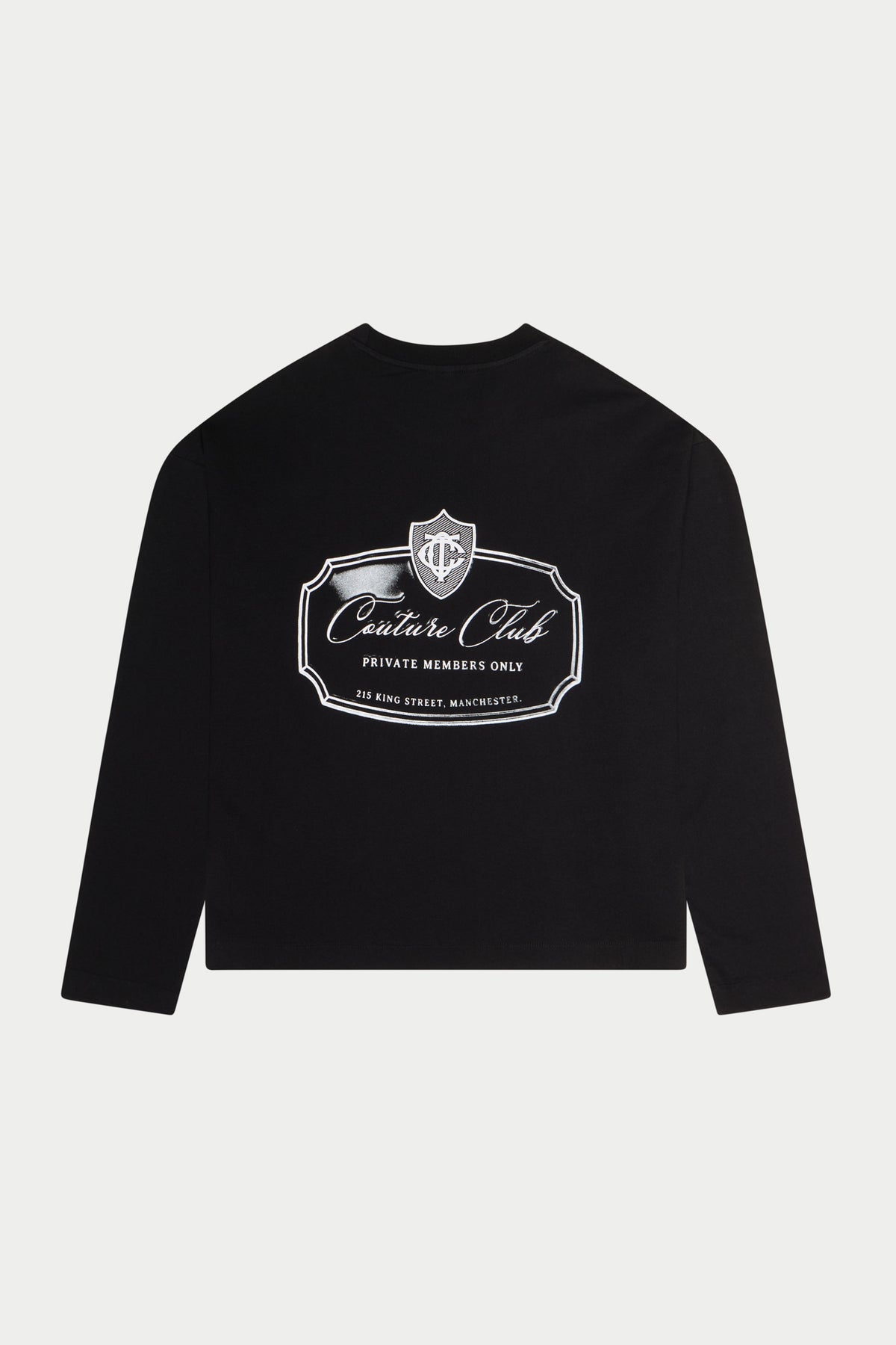 PRIVATE MEMBERS CLUB LONG SLEEVE T-SHIRT - BLACK