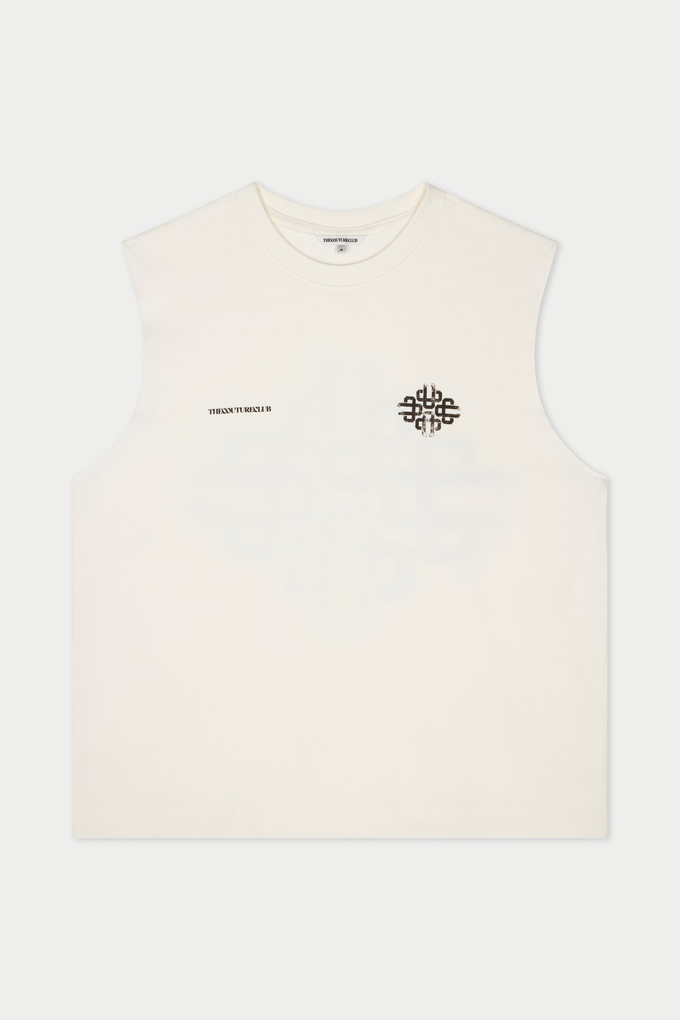 VINTAGE EMBLEM GRAPHIC CUT OFF VEST - OFF WHITE
