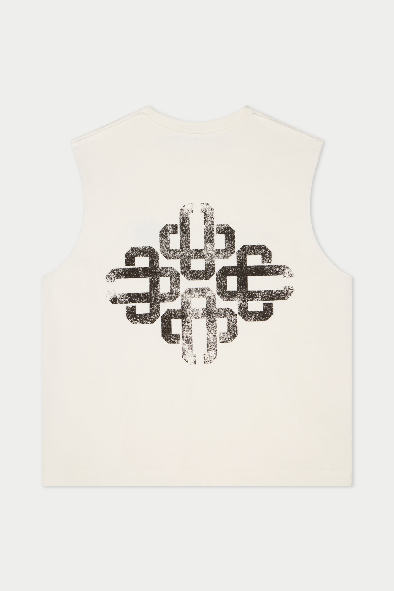 VINTAGE EMBLEM GRAPHIC CUT OFF VEST - OFF WHITE