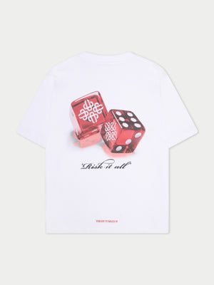DICE EMBLEM GRAPHIC T-SHIRT - WHITE