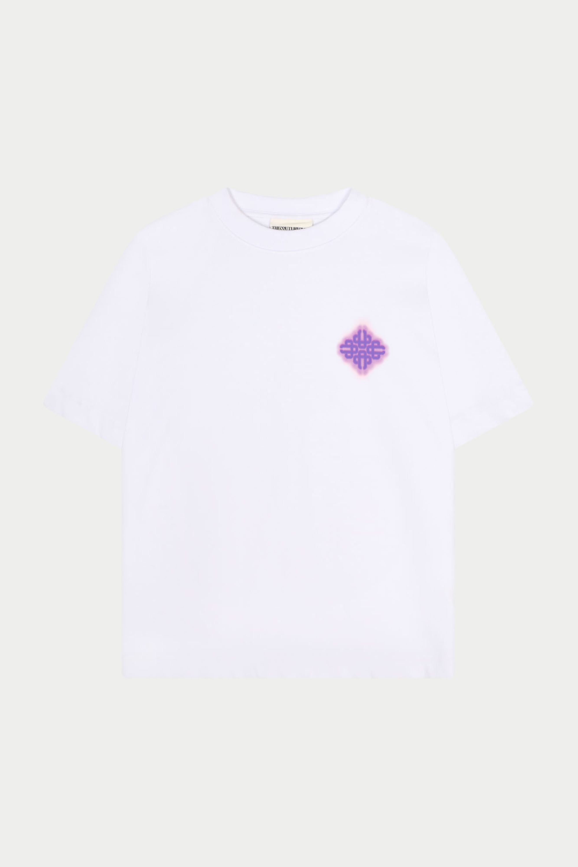 SPRAY EMBLEM GRAPHIC T-SHIRT - WHITE PURPLE