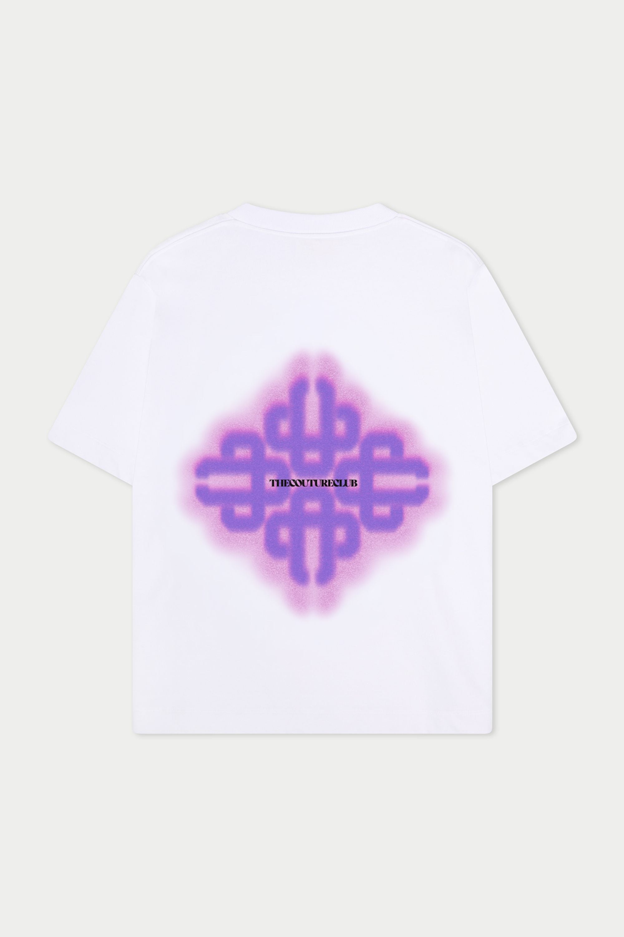SPRAY EMBLEM GRAPHIC T-SHIRT - WHITE PURPLE